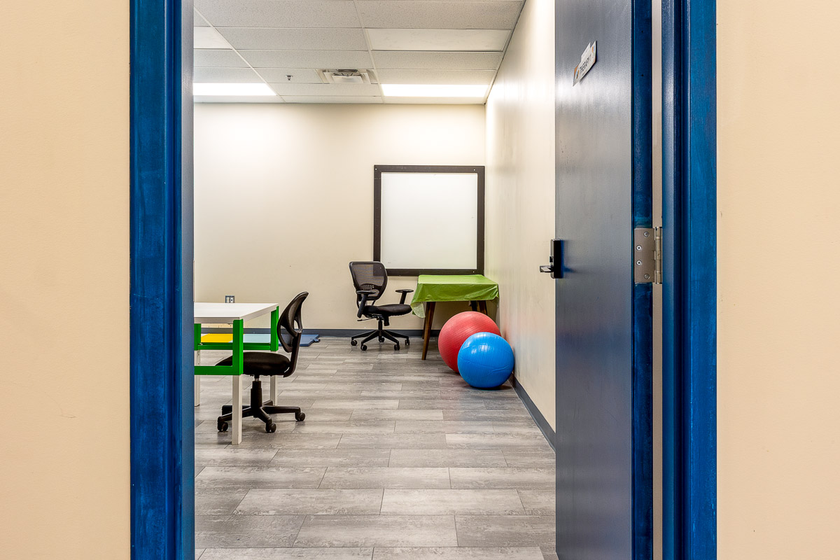 A quiet therapy room at AlphaBee Etobicoke