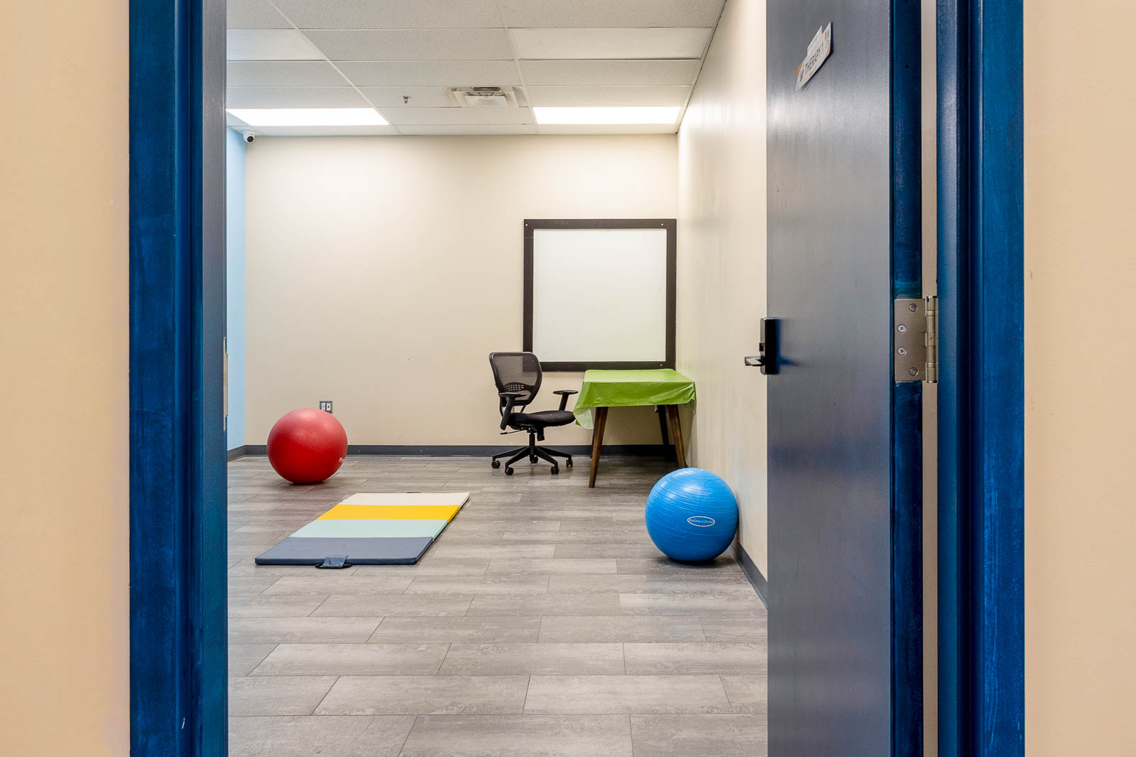 A small therapy room at AlphaBee's Etobicoke centre